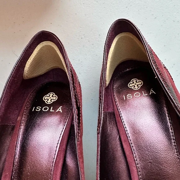 Stunning ISOLA heels Size 10 M Crimson - Picture 6 of 11
